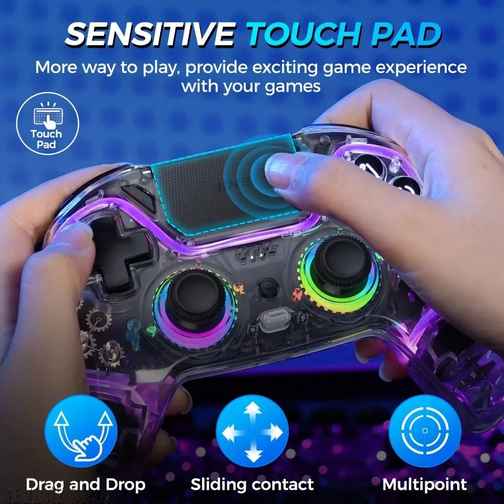 2025 IINE Bastet Wireless Controller Compatible with PS4/Switch/PC/Android/IOS Hall Effect Joystick & Trigger with Touch Pad